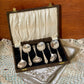 Boxed Set of Six EPNS Dessert Spoons — England