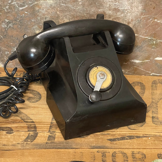 Telecom Bakelite Telephone — 1940s Design, Date Tested 1979