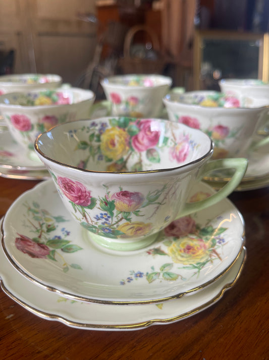 Royal Doulton Moss Rose Trio | 1946 Bone China