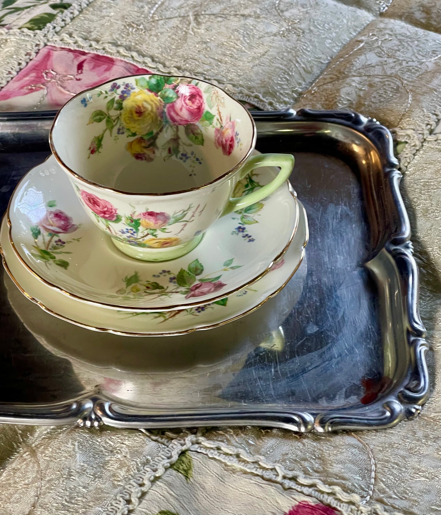 Royal Doulton Moss Rose Trio | 1946 Bone China