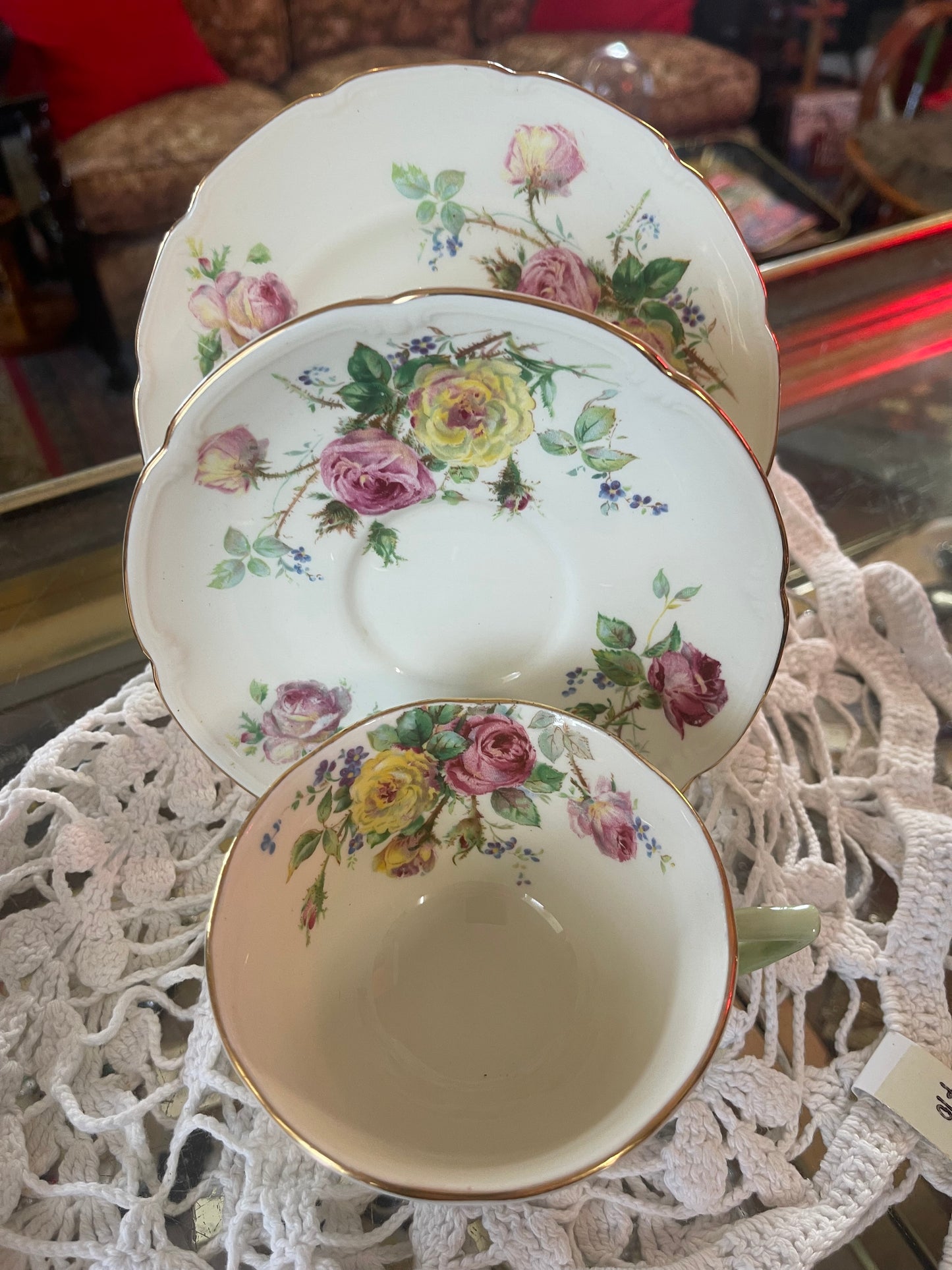 Royal Doulton Moss Rose Trio | 1946 Bone China
