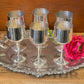 Vintage set of 6 silver plate small goblets