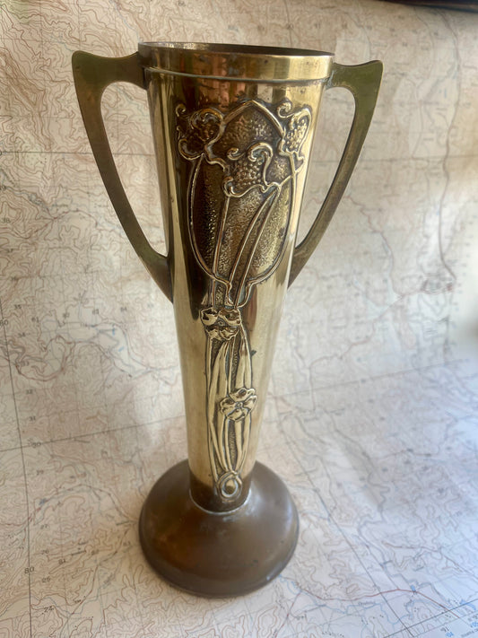 HALAH Ware Art Nouveau Brass Vase c.1910