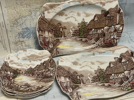 Johnson Bros Olde English Countryside Plates – Set of 7