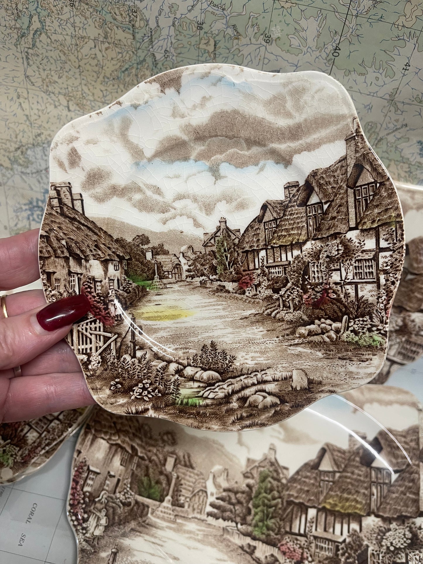 Johnson Bros Olde English Countryside Plates – Set of 7