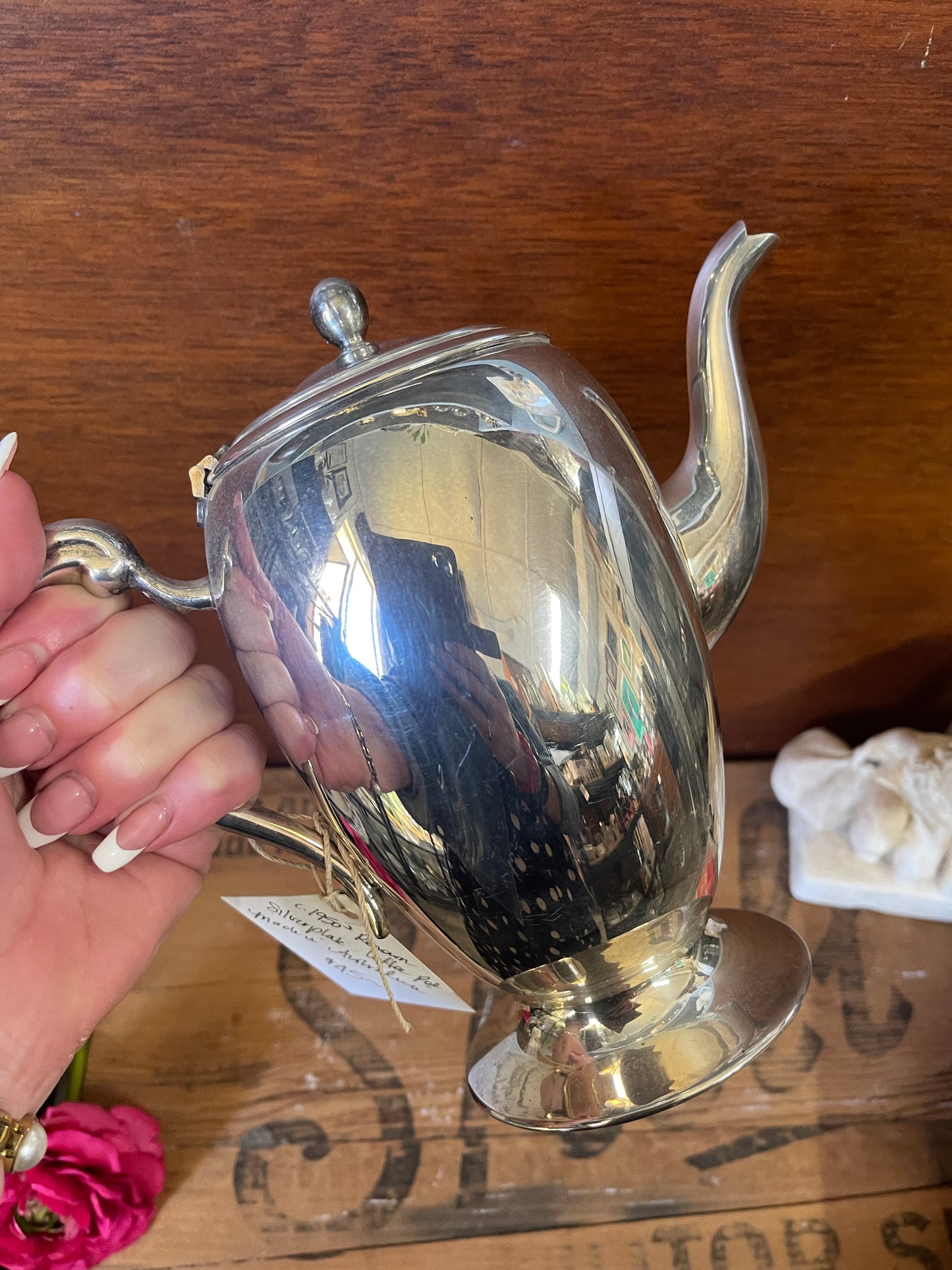 Vintage 1950s Australian Renown silver plate teapot or coffee pot