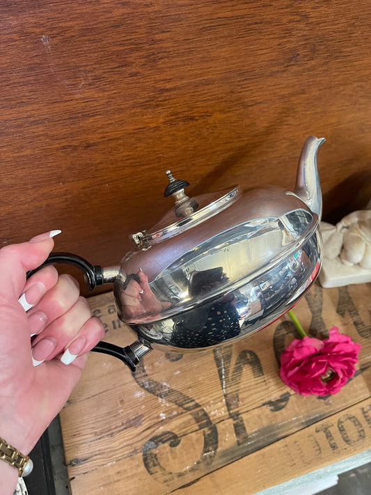 Vintage Crusade silver plate teapot engraved 1956