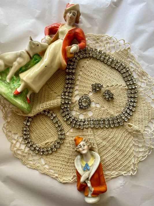 Vintage 1950s Rhinestone Jewellery Set (Parure)