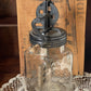 Early 1900s Cast Iron Hand-Crank Butter Churn (Farmhouse Primitive)
