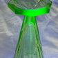 Art Deco Uranium Glass Vase c.1930s English Pressed Glass