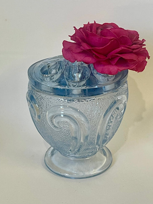 English Art Deco Bagley vase with a flower frog, c, 1930s