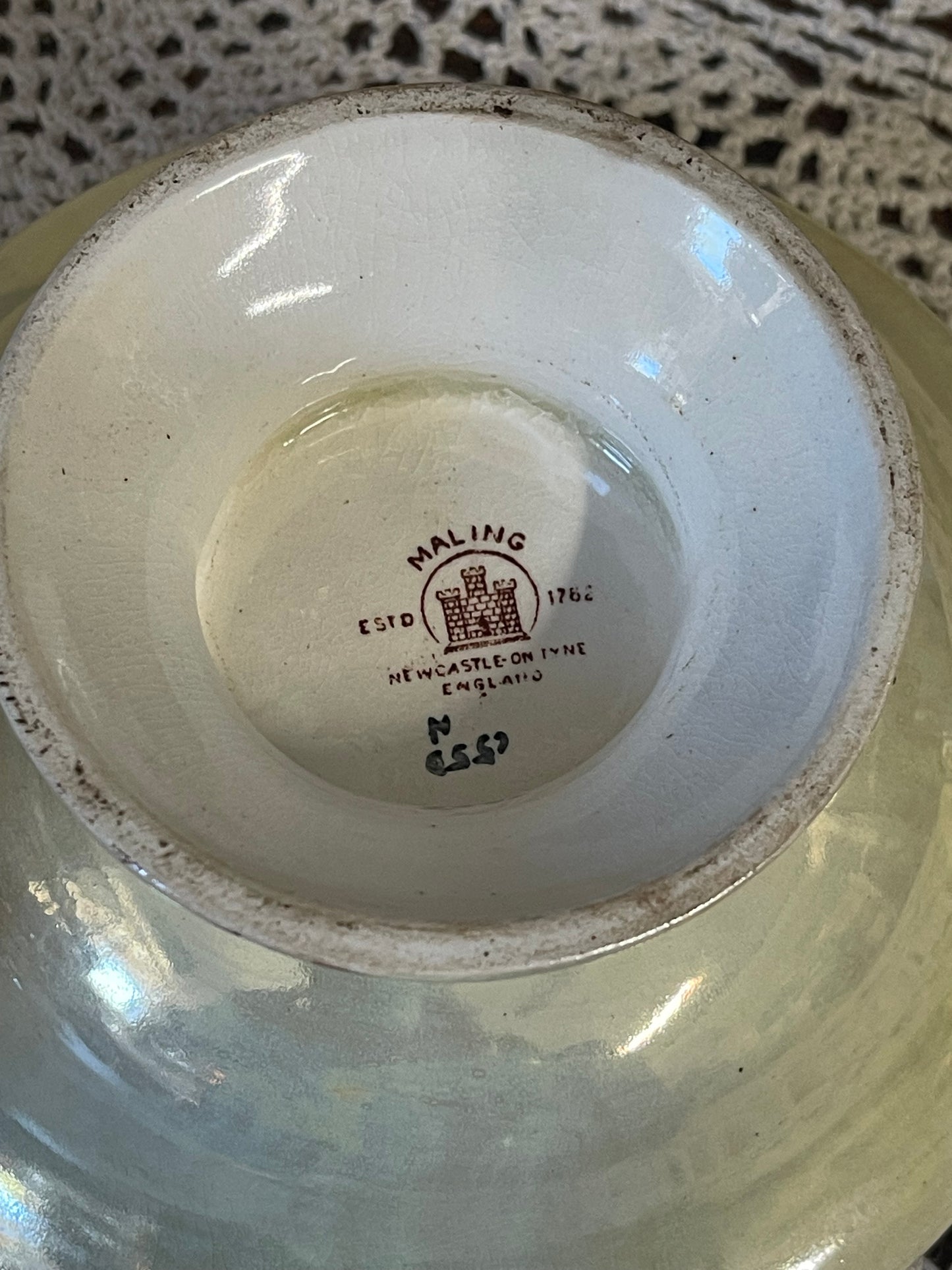 Vintage Maling Lustre Ware Pedestal Fruit Bowl with Twin Handles – Newcastle England