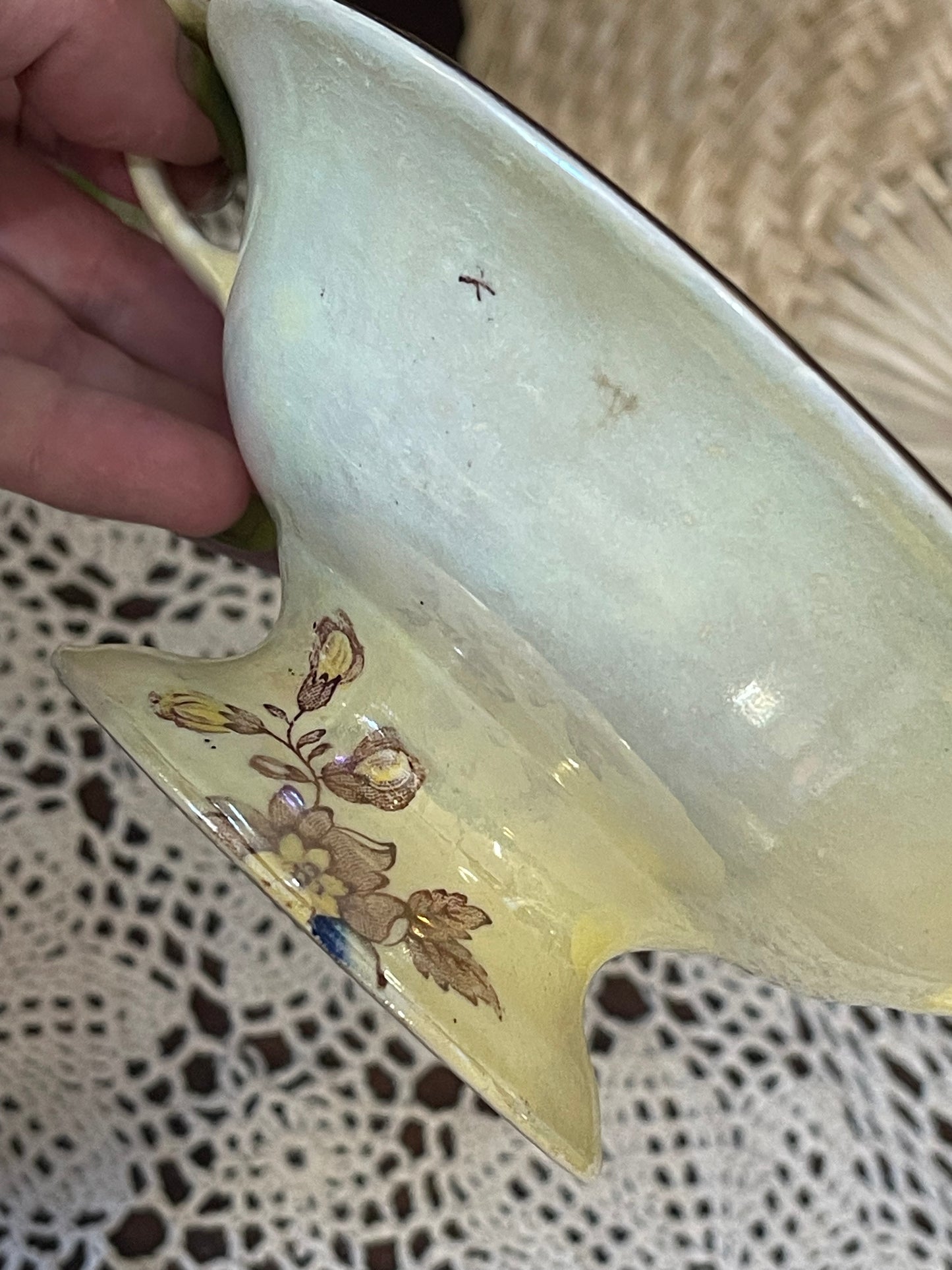Vintage Maling Lustre Ware Pedestal Fruit Bowl with Twin Handles – Newcastle England