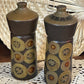 Vintage Denby Arabesque Salt & Pepper Shakers – Gill Pemberton – Made in England