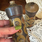 Vintage Denby Arabesque Salt & Pepper Shakers – Gill Pemberton – Made in England