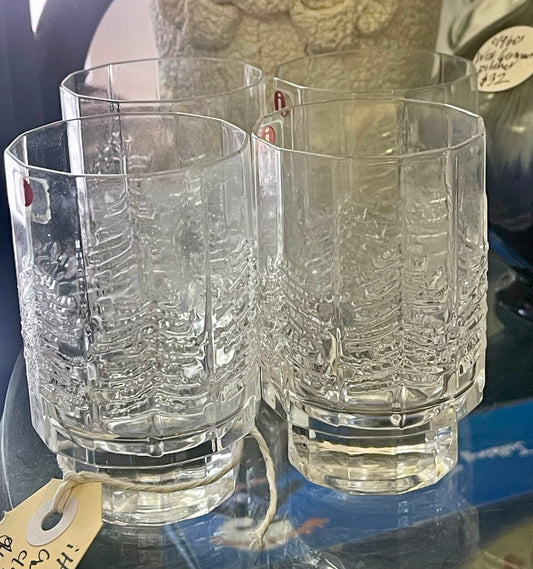 Set of Four Iittala “Kuusi” Shot Glasses by Jorma Vennola, Finland