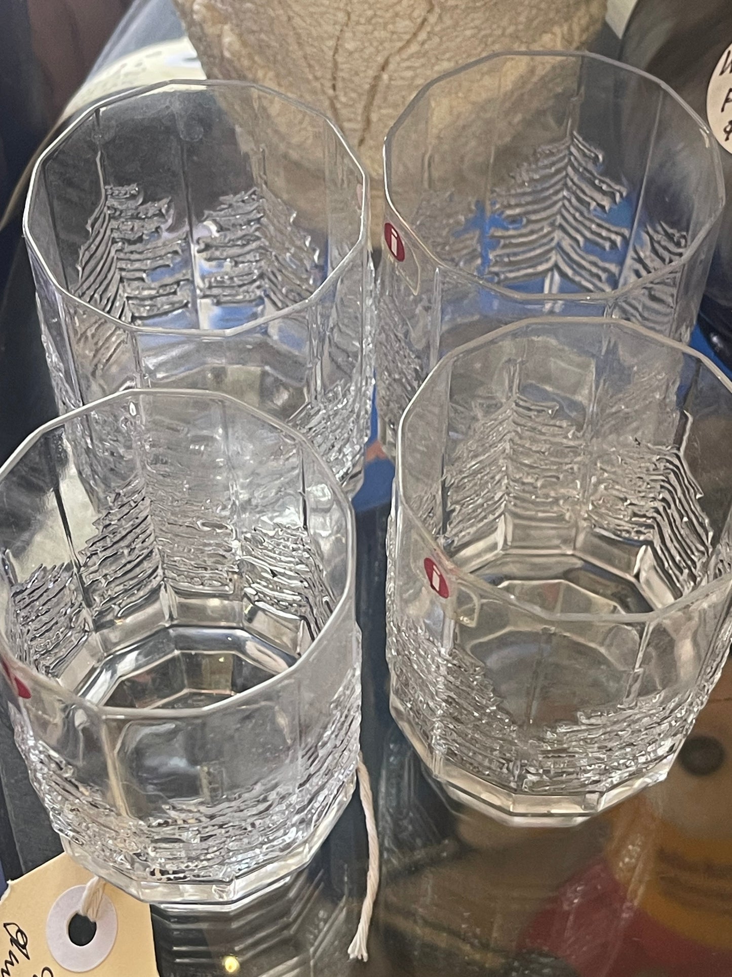 Set of Four Iittala “Kuusi” Shot Glasses by Jorma Vennola, Finland