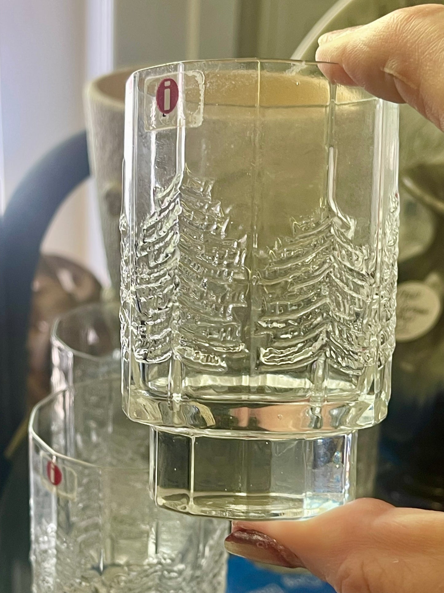 Set of Four Iittala “Kuusi” Shot Glasses by Jorma Vennola, Finland