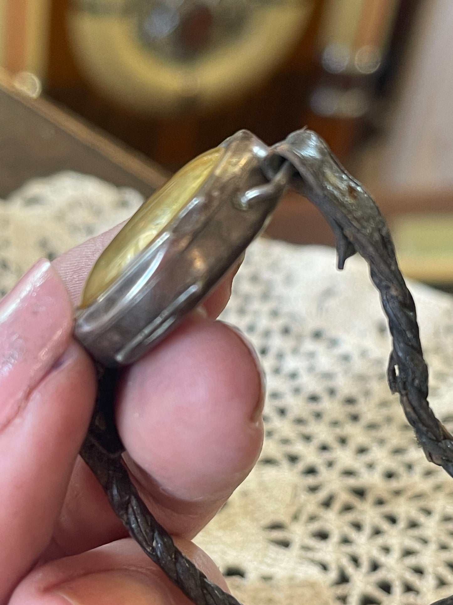 1920s Sterling Silver Ladies Wristwatch – Gilt Dial & Original Plaited Strap (Not Working)