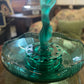 Josef Inwald Dancing Lady Float Bowl Set in Emerald green c.1930s