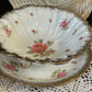 Vintage Crown Ducal Berry & Salad Drainer Bowl with Underplate – Pink Roses – Made in England