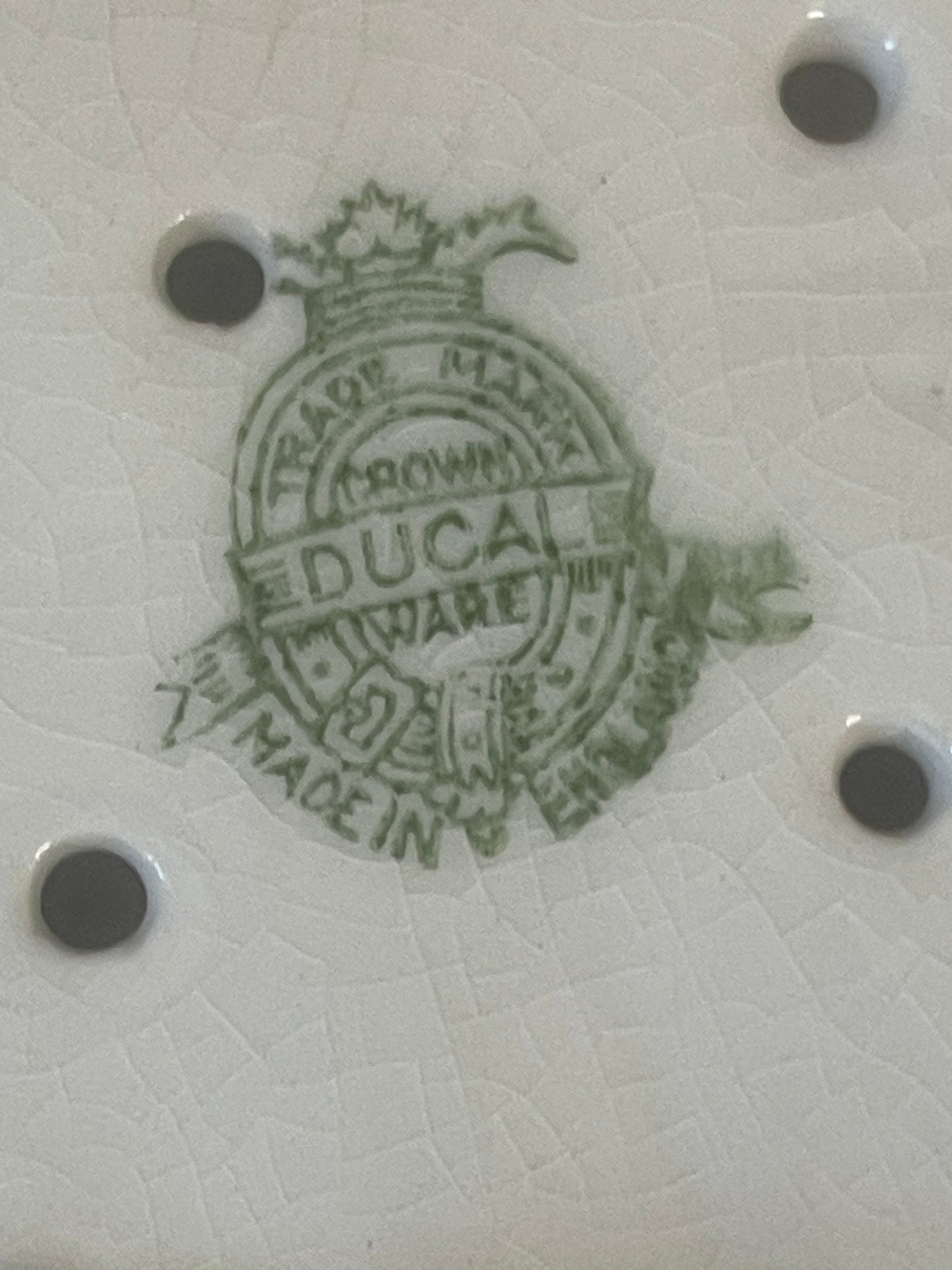 Vintage Crown Ducal Berry & Salad Drainer Bowl with Underplate – Pink Roses – Made in England