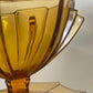 Art Deco amber glass sundae dish