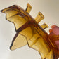 Vintage Amber Glass Divided Dish on Feet – 15 cm