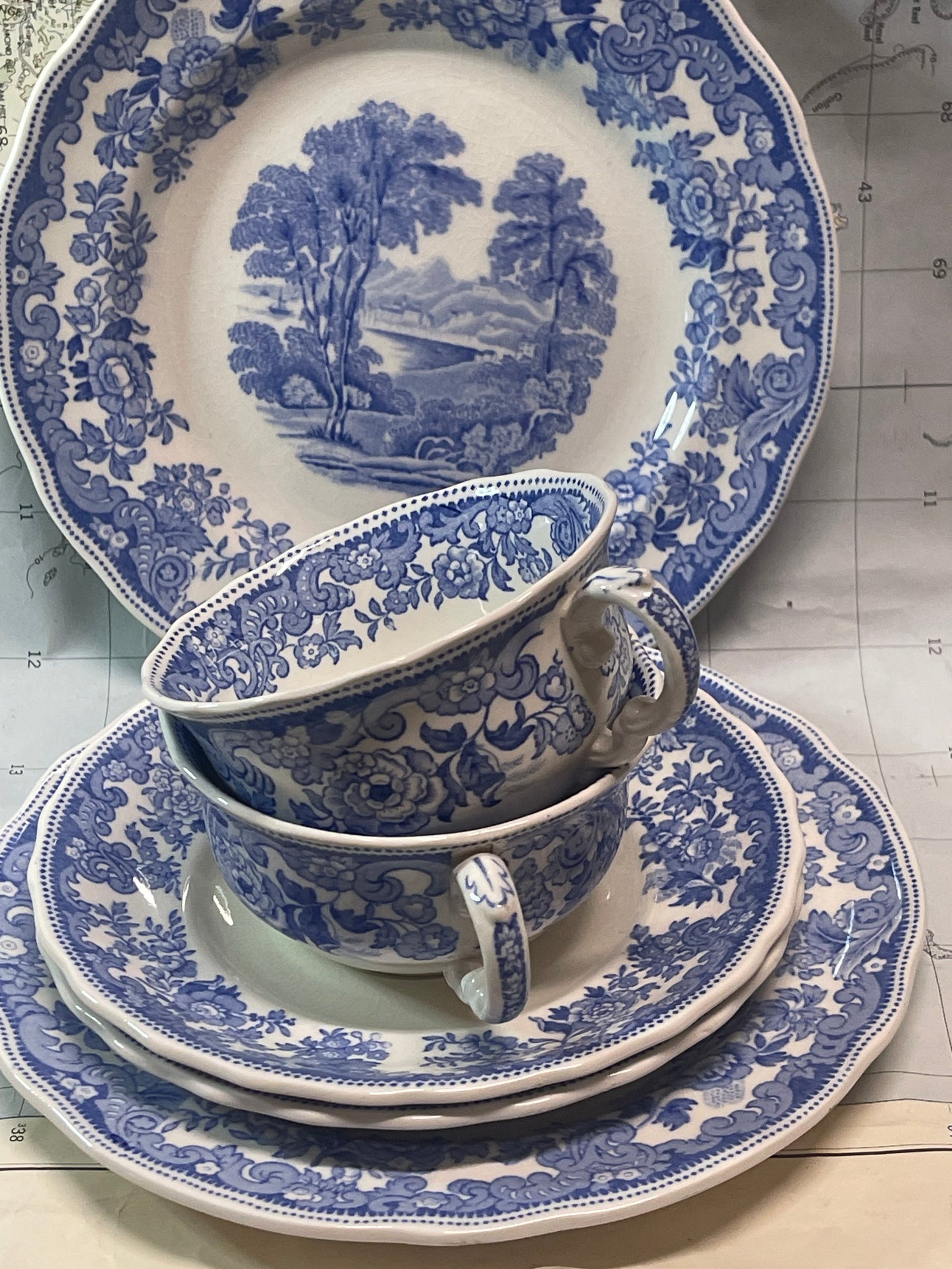 Copeland & Late Spode “Severn” Trio - England c.1900–1910