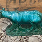 Vintage Pates Pottery Emerald Panther Figurine (c.1950s)