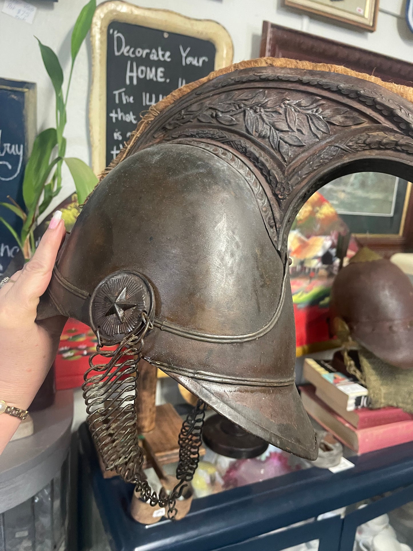 Antique French Carabinier helmet c.1840s