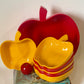 Vintage plastic Luran BASF Apple Bowls, large bowl with six small bowls