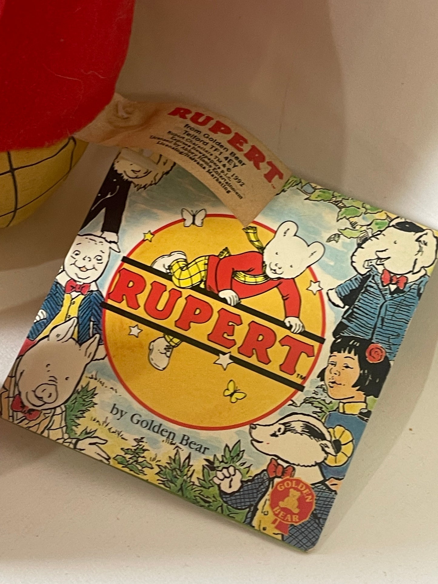 Rupert Bear Soft Toy Vintage (New With Tags) by Golden Bear
