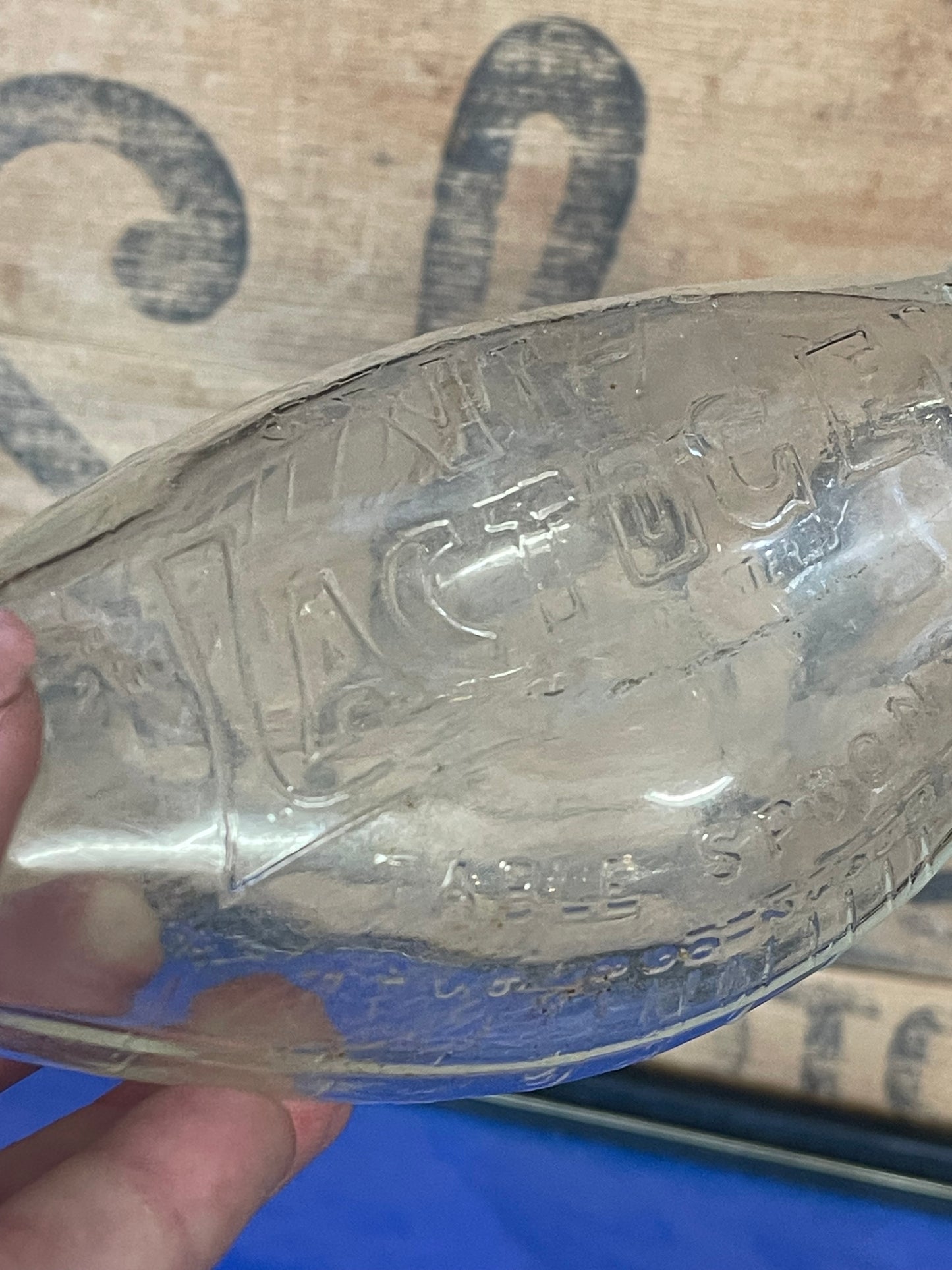 Vintage “Lactogen” Banana-Style Glass Baby Feeder (c.1930s–50s)