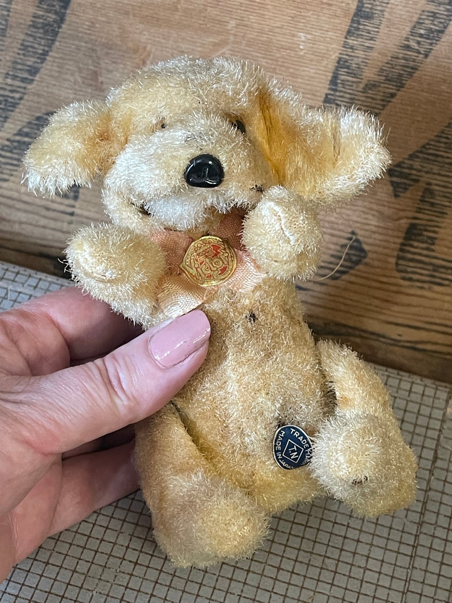Vintage Japanese Clockwork Trick Dog (c.1950s) – Flocked Plush – Non Working