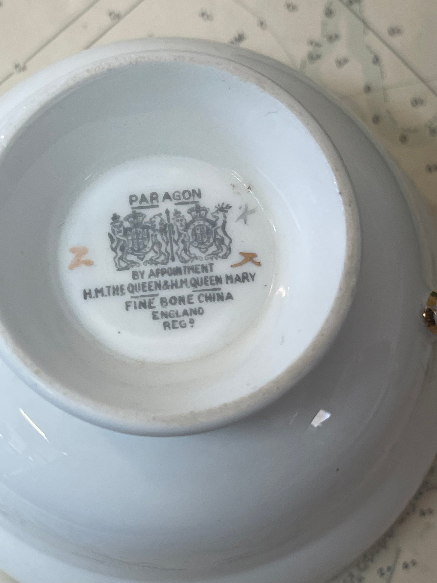 Paragon China by appointment to her majesty Queen Mary