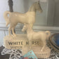 Copy of Vintage Ceramic Large 'White Horse Scotch Whiskey' Bar Statue - Kelsboro England c1965