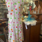 Vintage 1970s handmade sleeveless cotton spotty dress size 10 92cm Bust