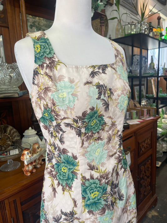 Love & Pebbles Womens Size 8 Green Floral Sleeveless Dress