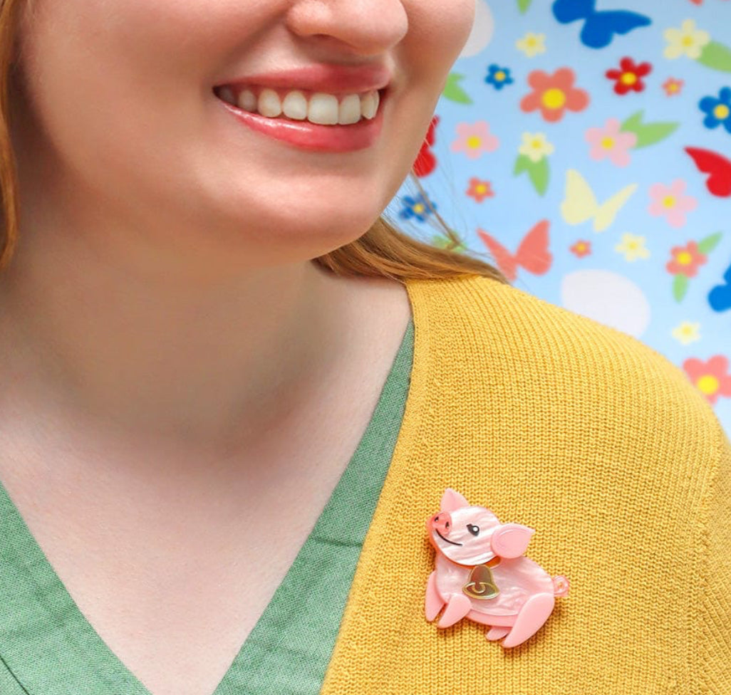 That'll Do Pig Brooch by Erstwilder Hoppy Easter (2024)