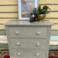 Upcycled Vintage Timber chest of drawers painted in Truffle
