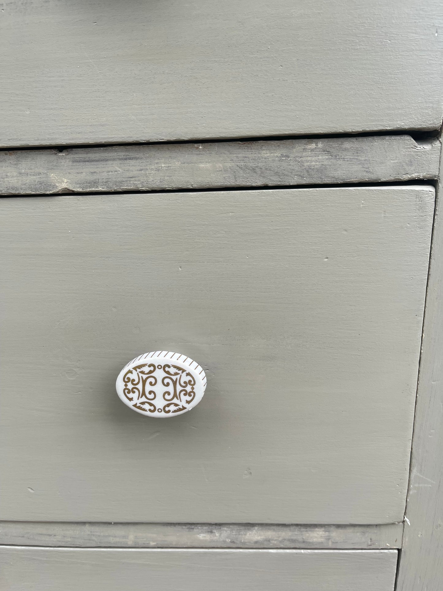 Upcycled Vintage Timber chest of drawers painted in Truffle