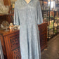 Vintage 60s 70s  grey satin shortsleeVe dress size 16 104cm Bust