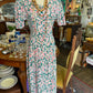 Vintage 1980s pink floral maxi day dress size 12 by Mischief Australia