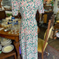 Vintage 1980s pink floral maxi day dress size 12 by Mischief Australia