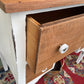 Upcycled Vintage Silky Oak Timber chest of drawers painted in Travertine