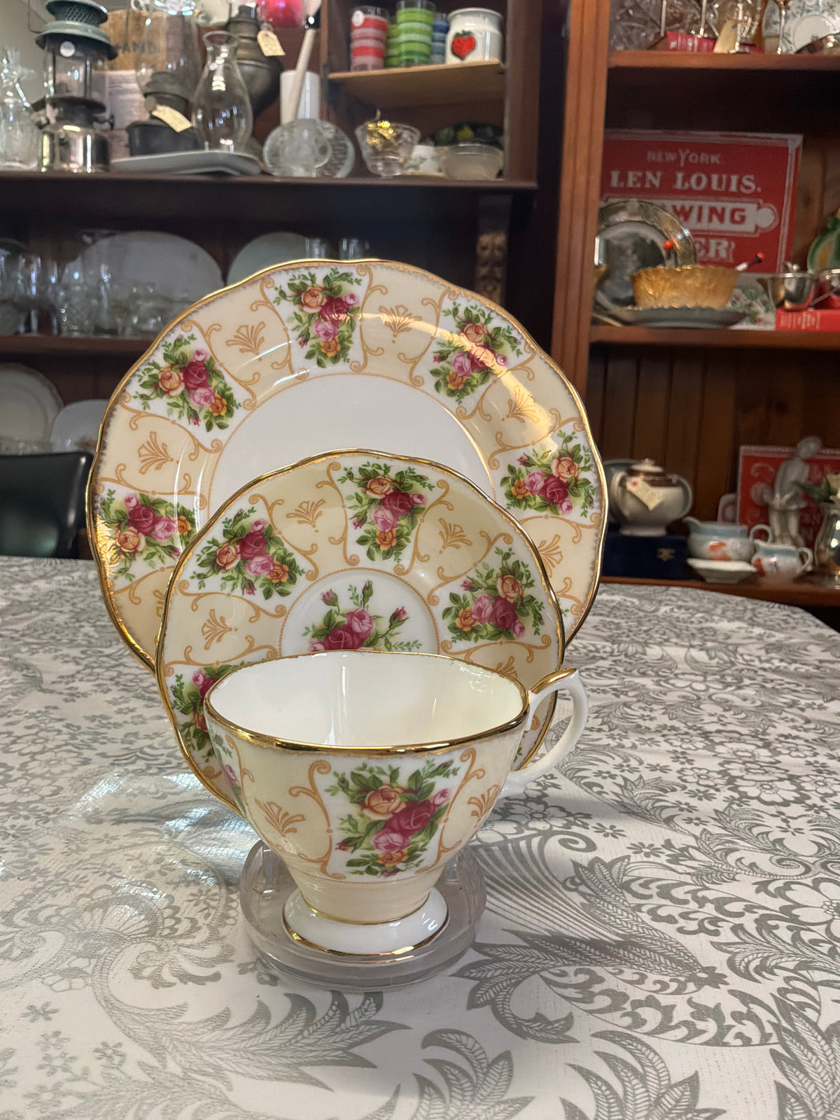 Royal Albert Rose Cameo Peach Bone China Trio – 2003