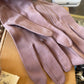 Vintage French Suede Gloves — Dusty Mauve (c.1950s–60s)
