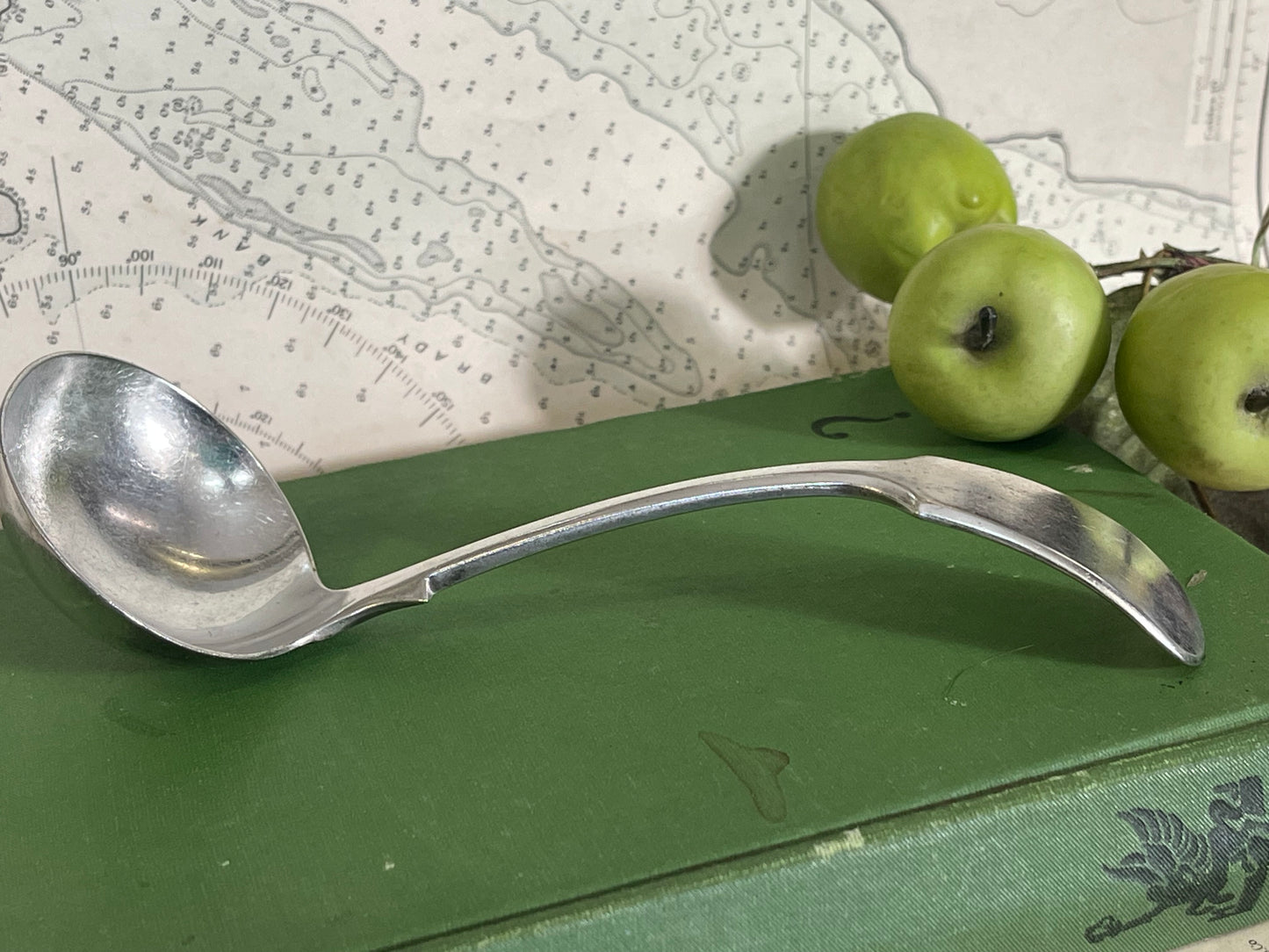 Victorian silver plated serving ladle by Robert Pringle