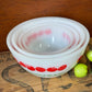 Set of 4 Vintage Australian Agee Pyrex Nesting Mixing Bowls c.1967 “Harvest”